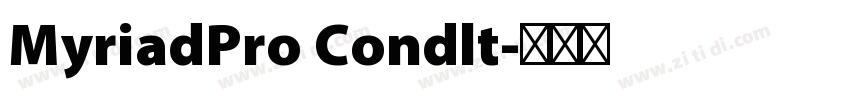 MyriadPro Condlt字体转换